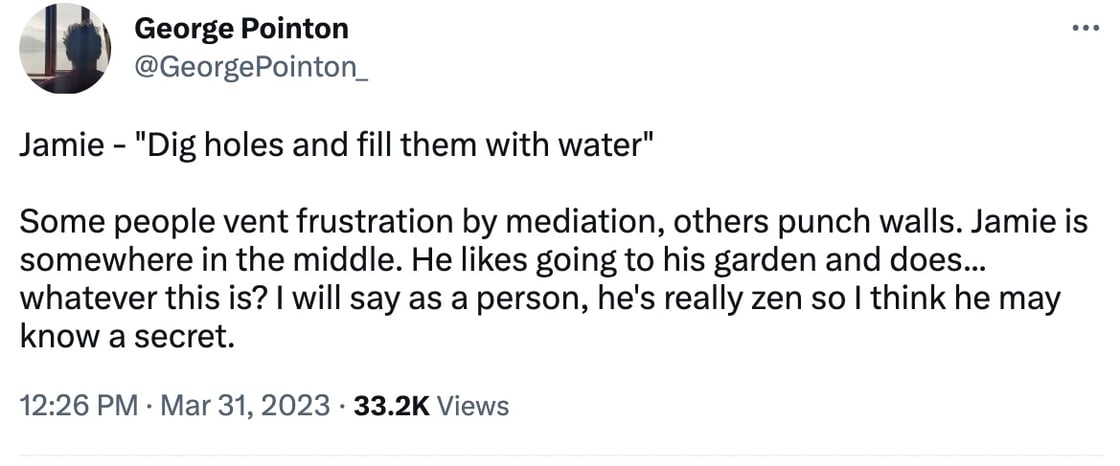 George Pointon Tweet