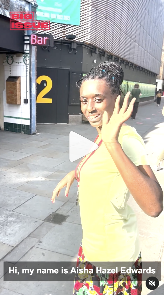 Meet Aisha: video from the Big Issue.